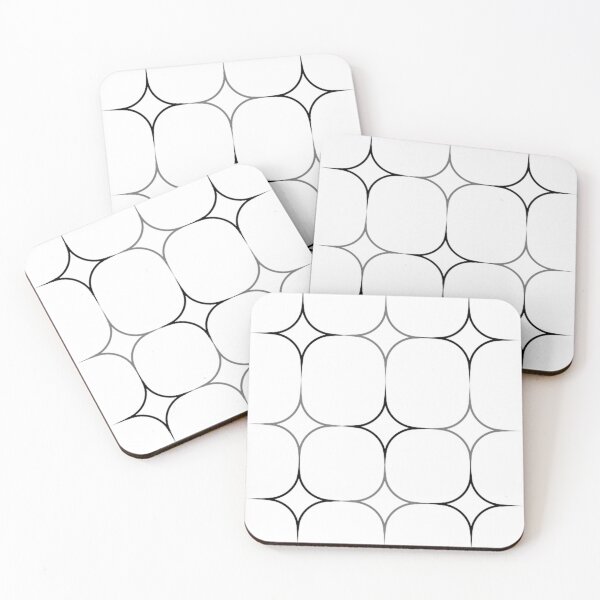 Item preview, Black Grey Stars, Intricate Square Pattern, Black and Gray Pattern 2024 New Year Design  designed and sold by Art Shimmers.