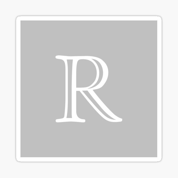 Artikel-Vorschau von Silbernes graues grundlegendes und elegantes Monogramm R, designt und verkauft von rewstudio.