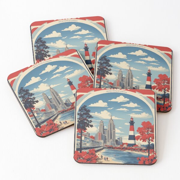 Item preview, Jersey USA Vintage Poster Tourism  designed and sold by TravelersGems.