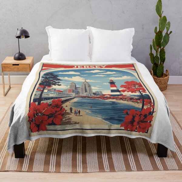 Item preview, Jersey USA Vintage Poster Tourism designed and sold by TravelersGems.