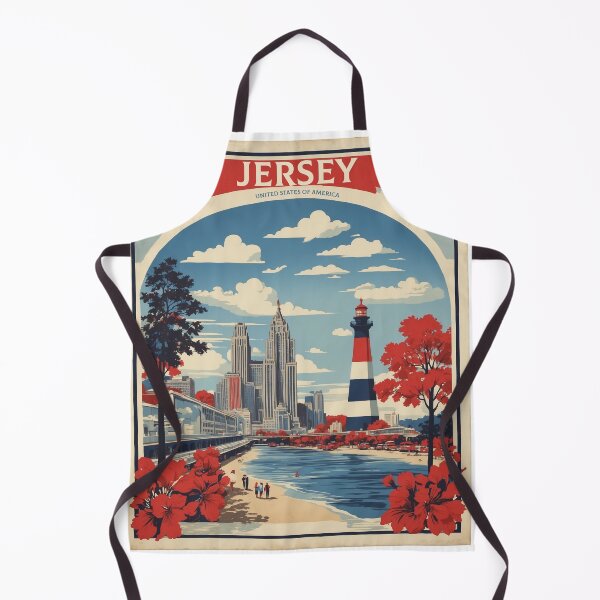 Item preview, Jersey USA Vintage Poster Tourism designed and sold by TravelersGems.