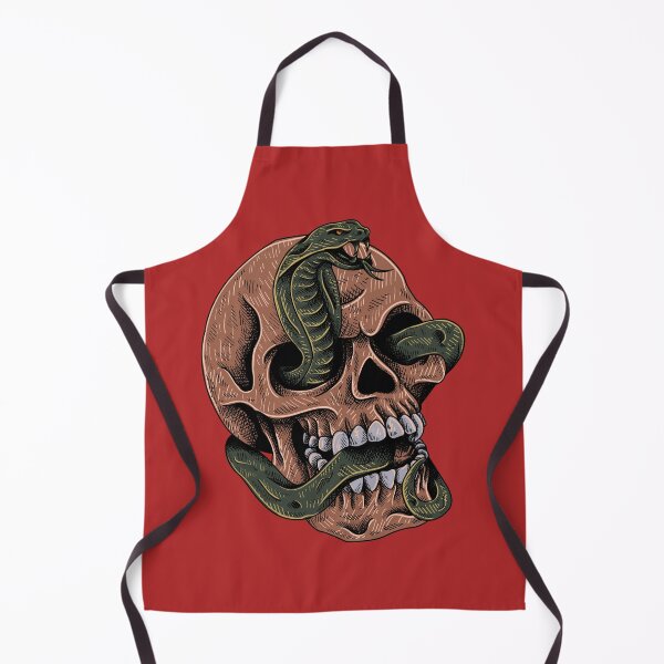Item preview, SKULL DESIGNED WITH GREEN SNAKE designed and sold by infinitearte.