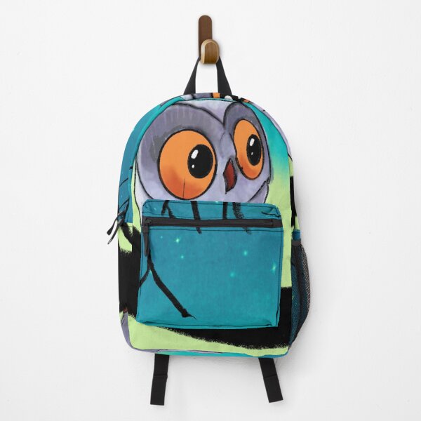 Item preview, owl painting sketch cartoon turquoise edition designed and sold by wrightsonarts.