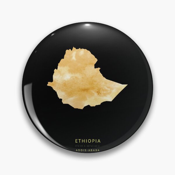 Item preview, Ethiopia map in gold color designed and sold by Jerhus.