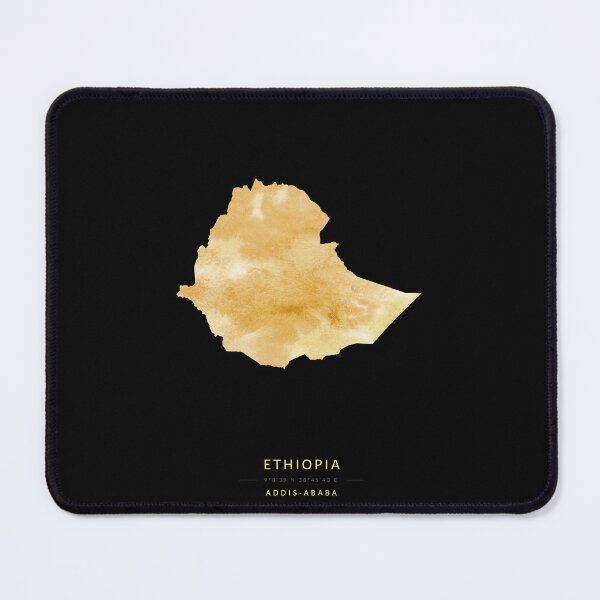 Item preview, Ethiopia map in gold color designed and sold by Jerhus.