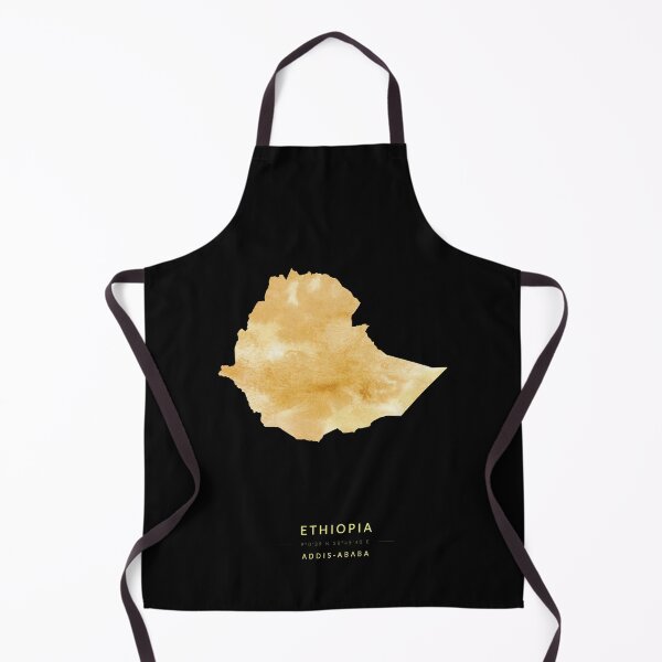 Item preview, Ethiopia map in gold color designed and sold by Jerhus.