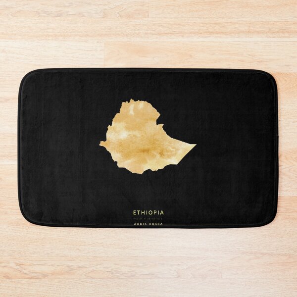 Item preview, Ethiopia map in gold color designed and sold by Jerhus.