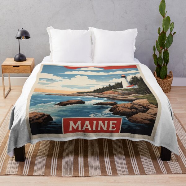 Item preview, Maine USA Vintage Poster Tourism designed and sold by TravelersGems.