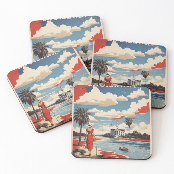 Item preview, Louisiana USA Vintage Poster Tourism  designed and sold by TravelersGems.