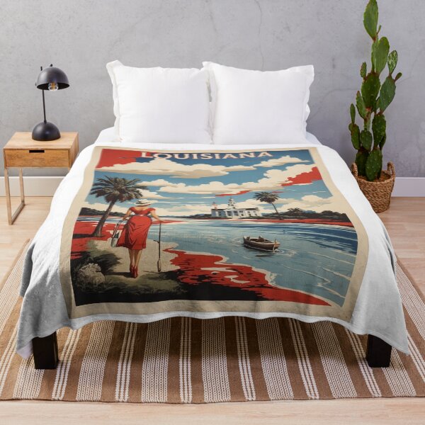 Item preview, Louisiana USA Vintage Poster Tourism  designed and sold by TravelersGems.