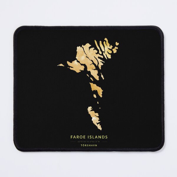 Item preview, Faroe Islands map in gold color designed and sold by Jerhus.
