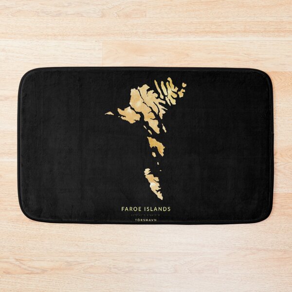 Item preview, Faroe Islands map in gold color designed and sold by Jerhus.