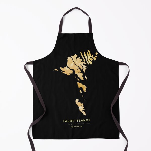 Item preview, Faroe Islands map in gold color designed and sold by Jerhus.