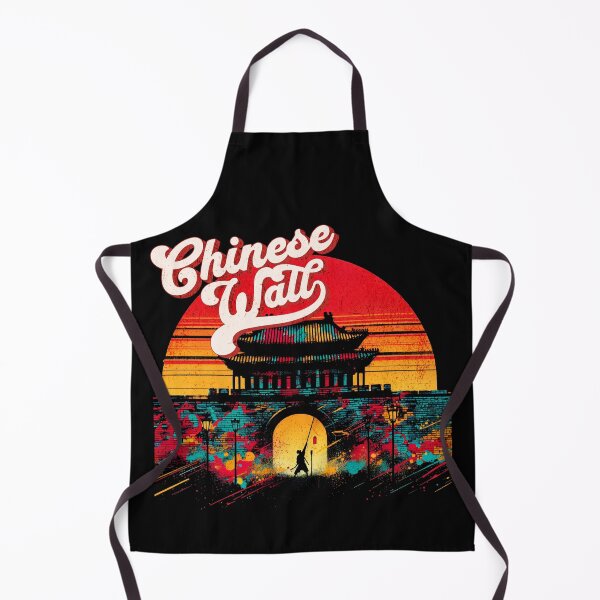 Item preview, Chinese Wall Vibrant Retro Text Design designed and sold by RedDesignSyc.