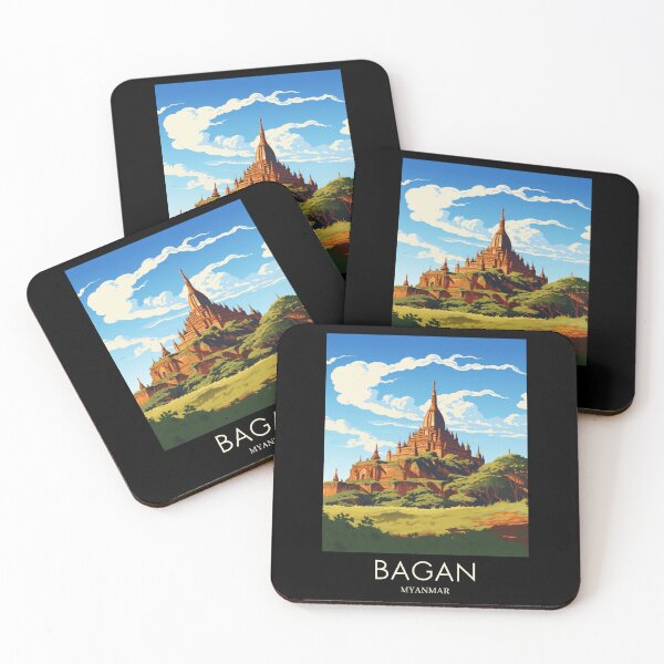 Item preview, A Pop Art Travel Print of Bagan - Myanmar designed and sold by StudioRedKoala.