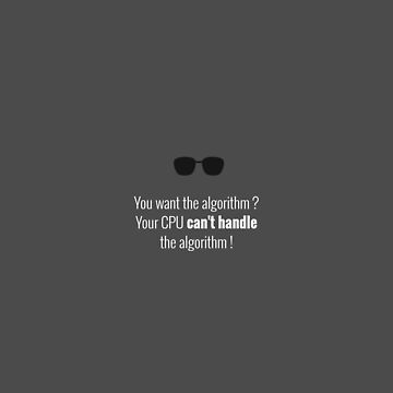 Artwork thumbnail, You want the algorithm by solo244