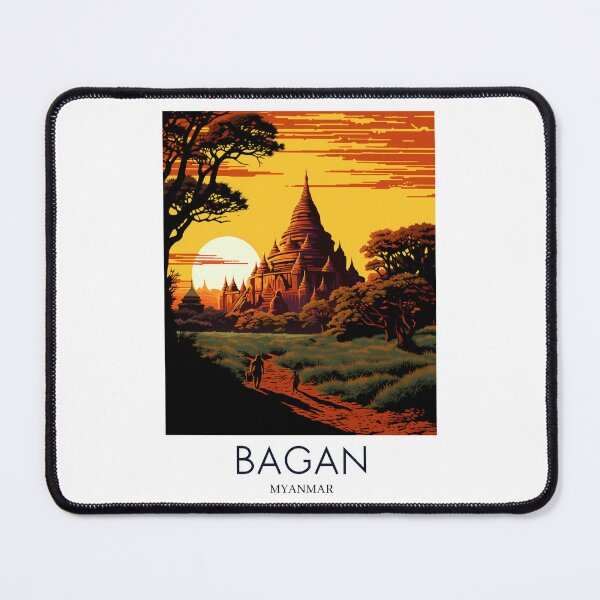 Item preview, A Pop Art Travel Print of Bagan - Myanmar designed and sold by StudioRedKoala.