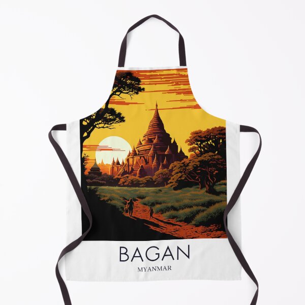 Item preview, A Pop Art Travel Print of Bagan - Myanmar designed and sold by StudioRedKoala.