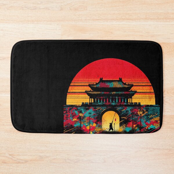Item preview, Chinese Wall Vibrant Retro Design designed and sold by RedDesignSyc.