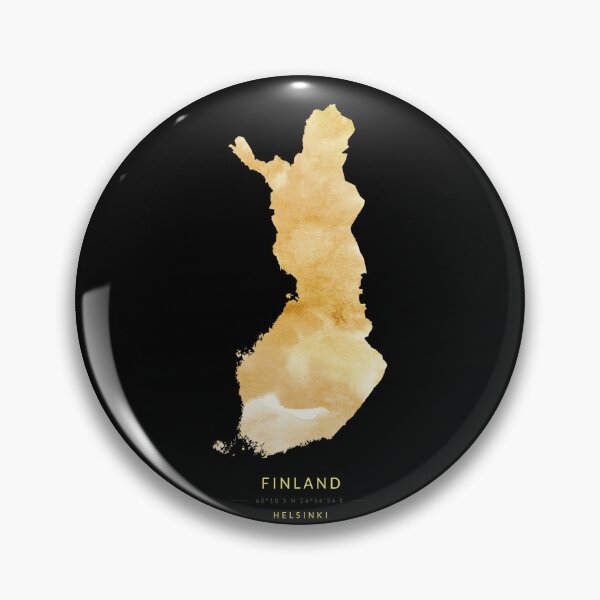 Item preview, Finland map in gold color designed and sold by Jerhus.