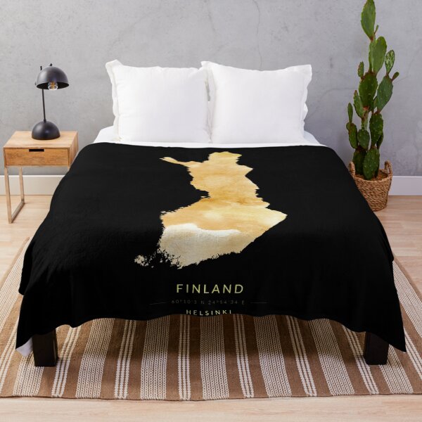 Item preview, Finland map in gold color designed and sold by Jerhus.