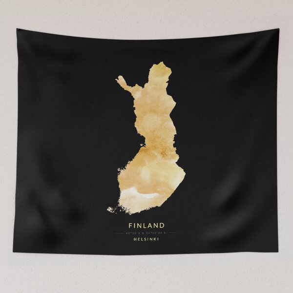 Item preview, Finland map in gold color designed and sold by Jerhus.
