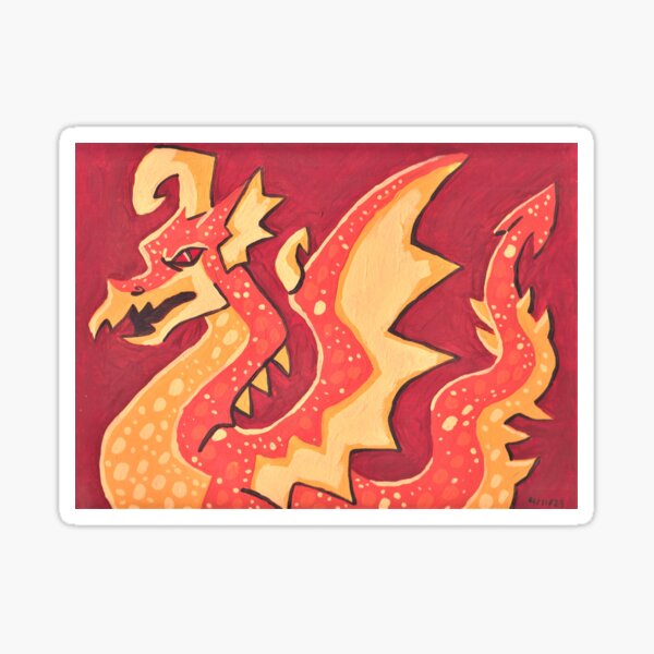 Artikel-Vorschau von Königlicher orangefarbener Drache, designt und verkauft von skybluekitty.