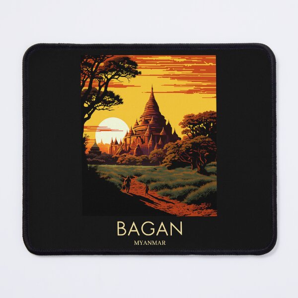 Item preview, A Pop Art Travel Print of Bagan - Myanmar designed and sold by StudioRedKoala.