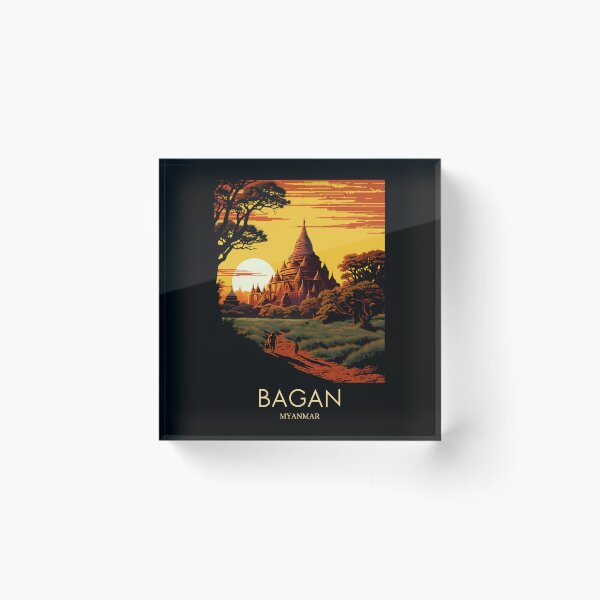 Item preview, A Pop Art Travel Print of Bagan - Myanmar designed and sold by StudioRedKoala.