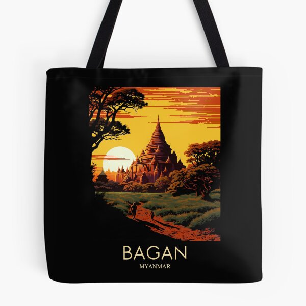 Item preview, A Pop Art Travel Print of Bagan - Myanmar designed and sold by StudioRedKoala.