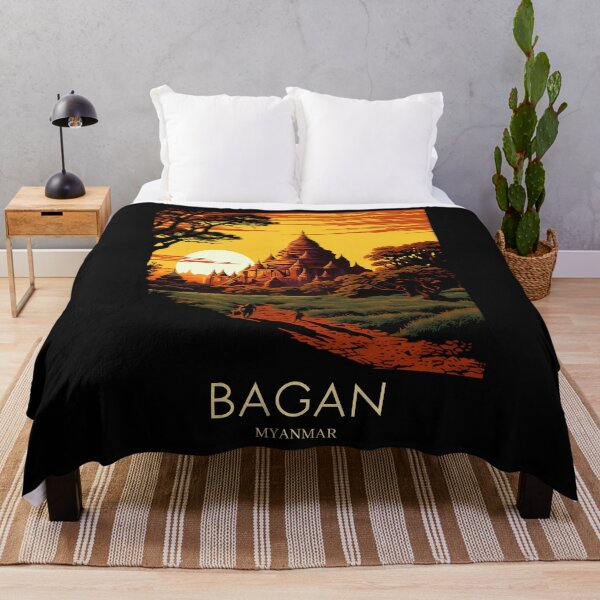 Item preview, A Pop Art Travel Print of Bagan - Myanmar designed and sold by StudioRedKoala.