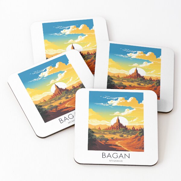 Item preview, A Pop Art Travel Print of Bagan - Myanmar designed and sold by StudioRedKoala.