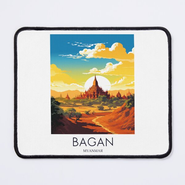 Item preview, A Pop Art Travel Print of Bagan - Myanmar designed and sold by StudioRedKoala.