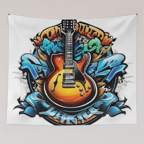 Item preview, Psychedelic Guitar Design Collection: Embrace the Vibrant Fusion of Art and Music designed and sold by HarmonyGuitars.
