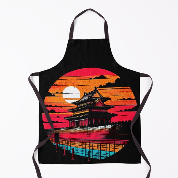 Item preview, Chinese Wall Vibrant Retro Circle Design designed and sold by RedDesignSyc.