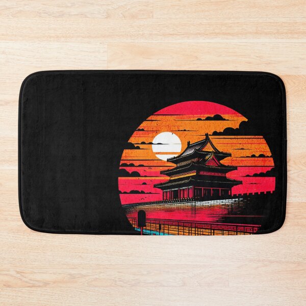 Item preview, Chinese Wall Vibrant Retro Circle Design designed and sold by RedDesignSyc.