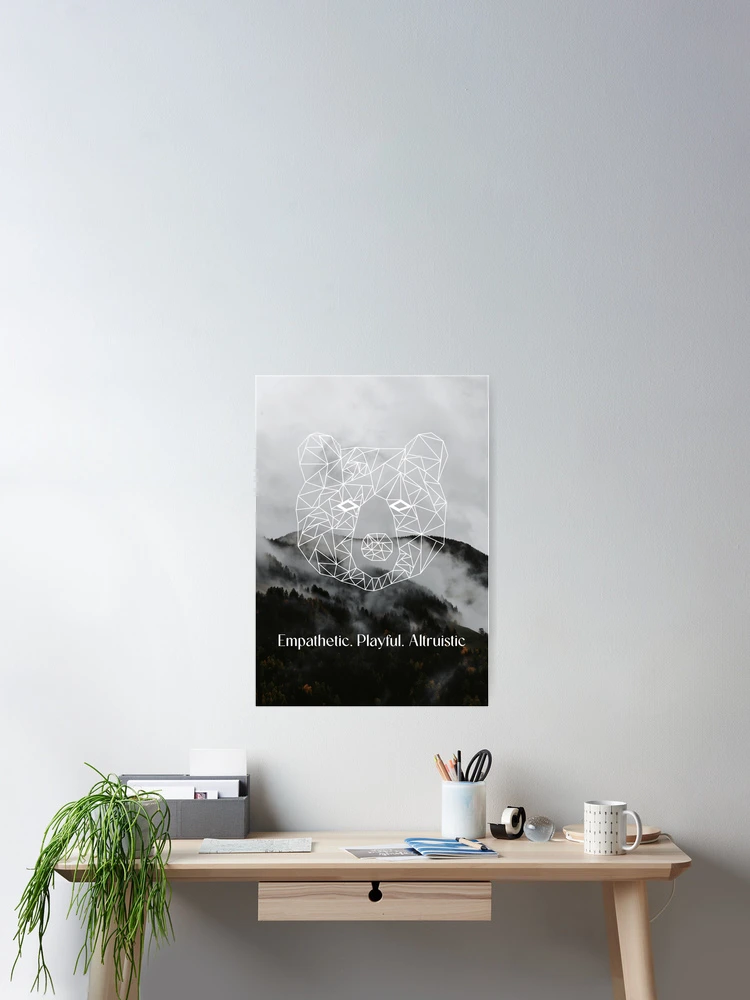 Thumbnail 2 of 3, Poster, Bear low poly designed and sold by RiddikulusGraph.