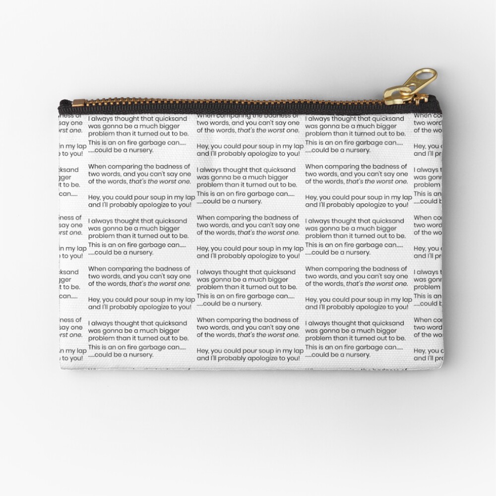 Quotes Zipper Pouch