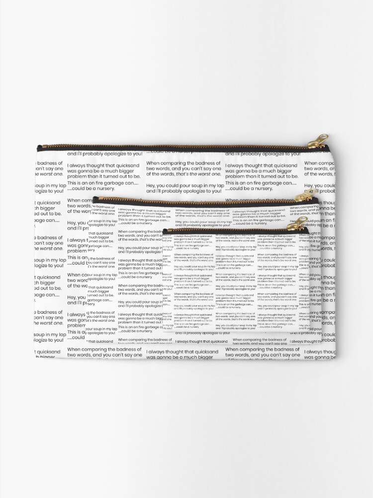 Alternate view of Quotes Zipper Pouch