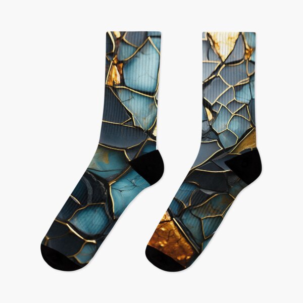 Item preview, "Gilded Fragments: Hues of Azure and Gold" designed and sold by APARTAI EU.