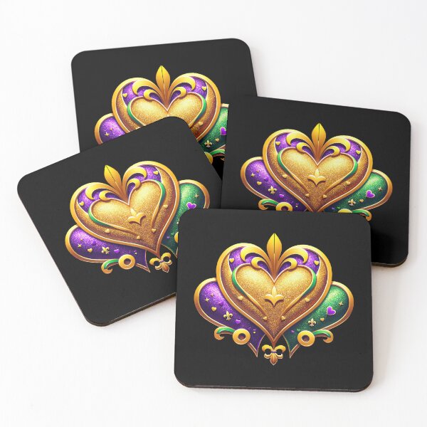 Item preview, Regal Heart: Mardi Gras Fleur-de-Lis Emblem  designed and sold by MAPDDesigns.