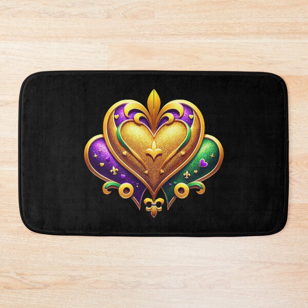 Item preview, Regal Heart: Mardi Gras Fleur-de-Lis Emblem designed and sold by MAPDDesigns.