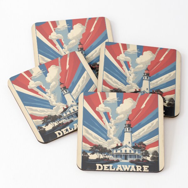 Item preview, Delaware USA Vintage Poster Tourism 2 designed and sold by TravelersGems.