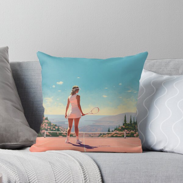 Item preview, Woman Playing Tennis with Amazing View designed and sold by dcrc.