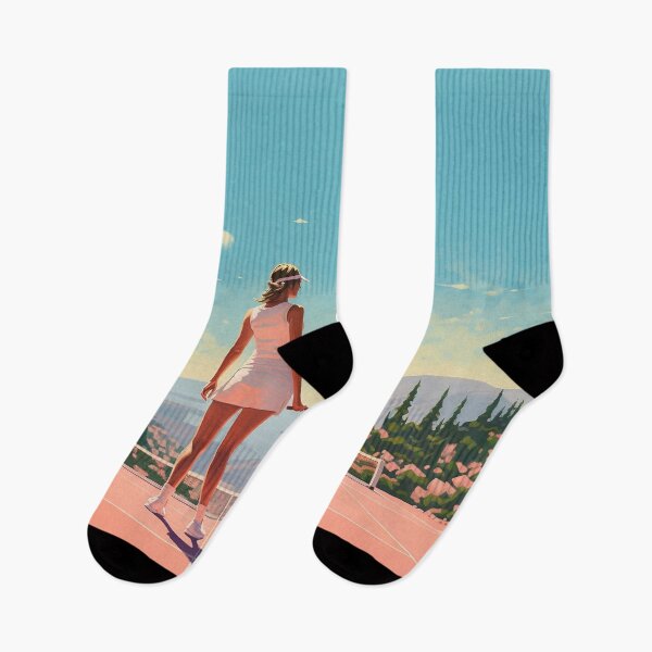 Item preview, Woman Playing Tennis with Amazing View designed and sold by dcrc.