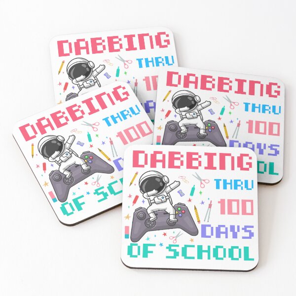 Item preview, Happy 100th Day of School, Dabbing Thru 100 Days of School, Funny Astronaut, Gaming designed and sold by ArtByKatti.