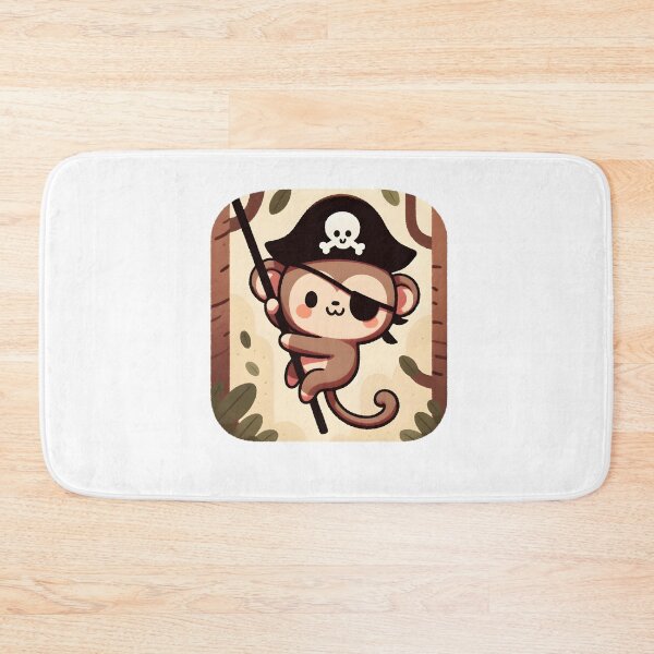 Item preview, Pirate Monkey Swinging on Vine  designed and sold by UmbrellaStudio1.