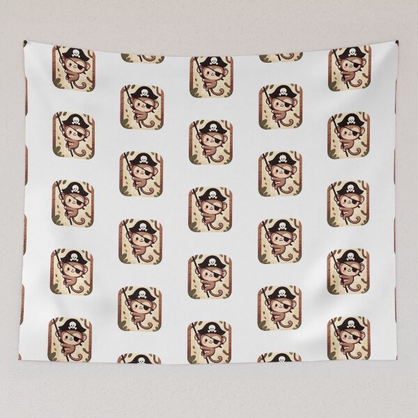 Item preview, Pirate Monkey Swinging on Vine  designed and sold by UmbrellaStudio1.