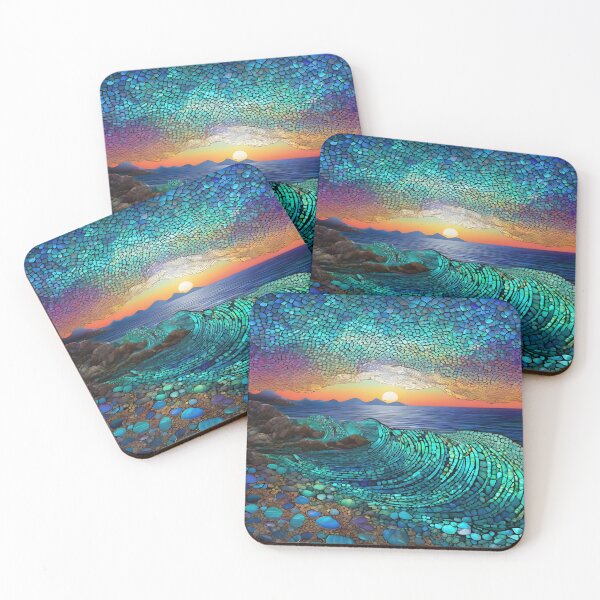 Item preview, Abstract Seascape "Aqua Mirage" designed and sold by Artekinium.