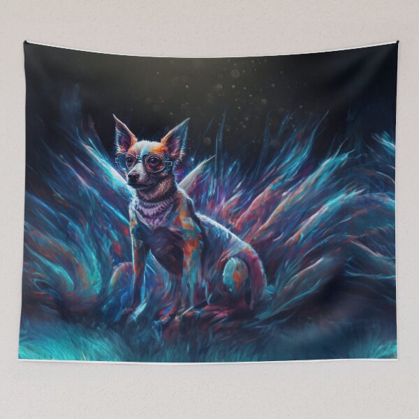 Item preview, Fantastic Dog in a Space Setting Digital Art designed and sold by WASABIgreen.